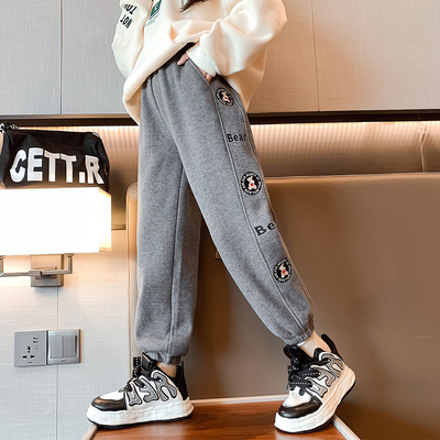 Size 120-170 Childrens Winter Clothes Thickened Warm Girls Joggers Sweatpants