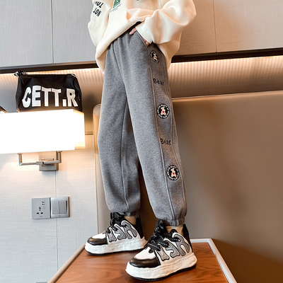 Size 120-170 Childrens Winter Clothes Thickened Warm Girls Joggers Sweatpants