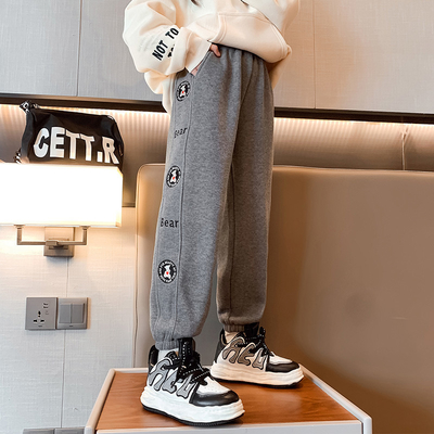 Size 120-170 Childrens Winter Clothes Thickened Warm Girls Joggers Sweatpants