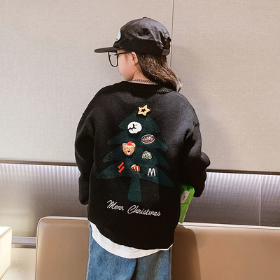 Fall Winter Girls Knit Crew Neck Sweater Jumper Skin Friendly