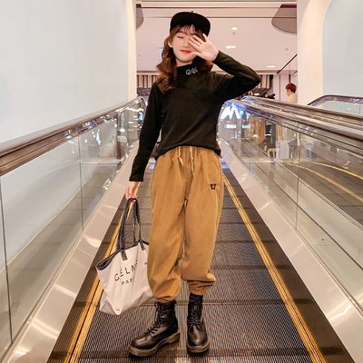 Spring Autumn Long Sleeve Turtleneck Undershirt Smiling Face Print Solid Color Size 120-170