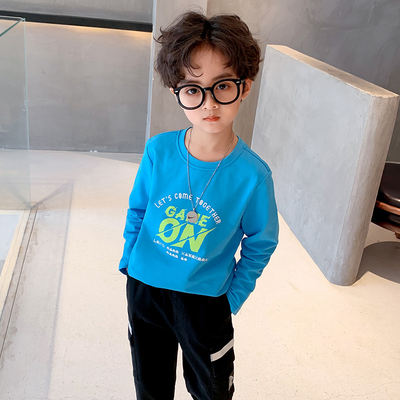 Pure Cotton Spring Teen Boys Clothes Long Sleeved T Shirt Foreign Style