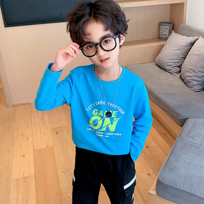 Pure Cotton Spring Teen Boys Clothes Long Sleeved T Shirt Foreign Style