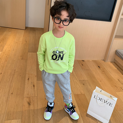 Pure Cotton Spring Teen Boys Clothes Long Sleeved T Shirt Foreign Style