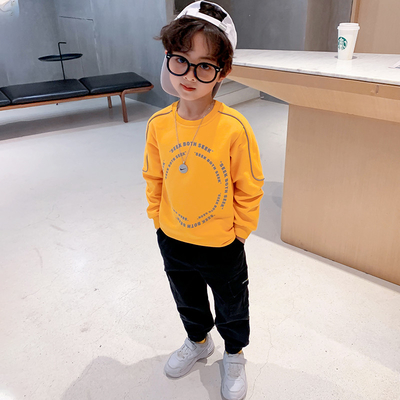 Spring Long Sleeve Teen Boys Clothes Letter Print
