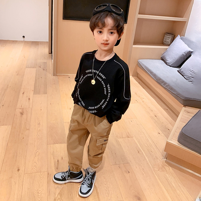 Spring Long Sleeve Teen Boys Clothes Letter Print