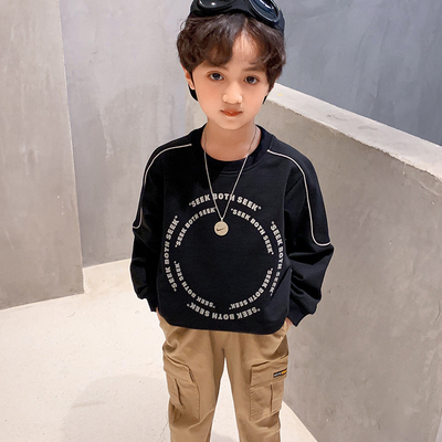 Spring Long Sleeve Teen Boys Clothes Letter Print