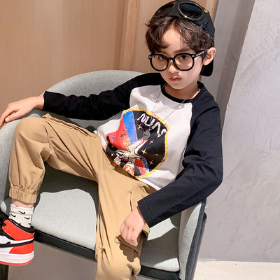 Skin Friendly Teen Boys Clothes Raglan Sleeve Sweatshirt Size 110-160