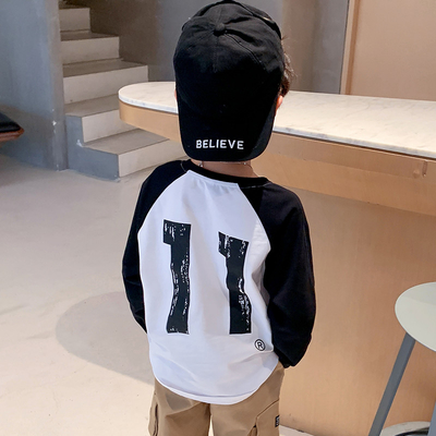 Skin Friendly Teen Boys Clothes Raglan Sleeve Sweatshirt Size 110-160
