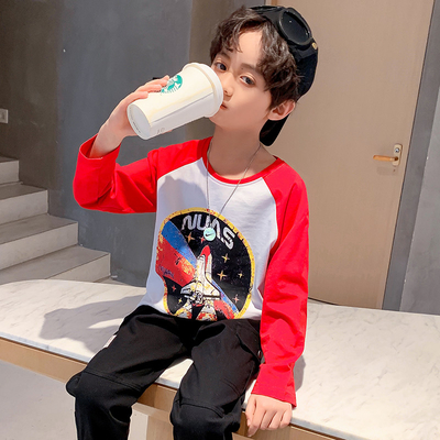 Skin Friendly Teen Boys Clothes Raglan Sleeve Sweatshirt Size 110-160