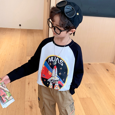 Skin Friendly Teen Boys Clothes Raglan Sleeve Sweatshirt Size 110-160