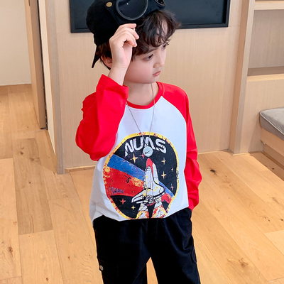 Skin Friendly Teen Boys Clothes Raglan Sleeve Sweatshirt Size 110-160