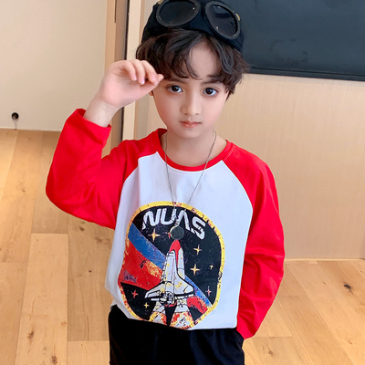Skin Friendly Teen Boys Clothes Raglan Sleeve Sweatshirt Size 110-160