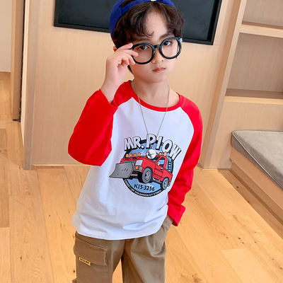 Handsome Pure Cotton Teen Boys Clothes Long Sleeved Crewneck Raglan Sweatshirt