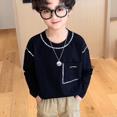 Spring Autumn Aged 4-13 Boys Long Sleeves Sweatshirts Round Collar Handsome