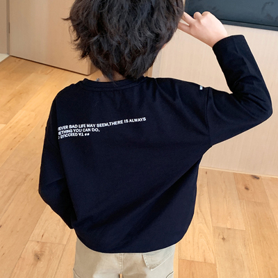 Spring Autumn Aged 4-13 Boys Long Sleeves Sweatshirts Round Collar Handsome