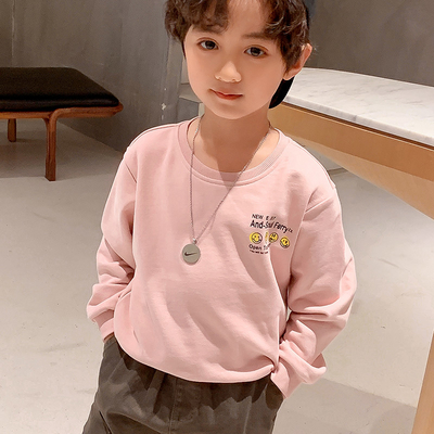 Big Boy Childrens Spring Clothes Terry Crewneck Sweatshirt