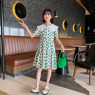 Girls Big Clothing Princess Skirt green Broken Flower Children Skirt