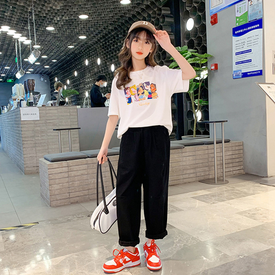 White Girls Summer Pure Cotton Long T-Shirt New Foreign Style