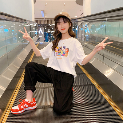 White Girls Summer Pure Cotton Long T-Shirt New Foreign Style