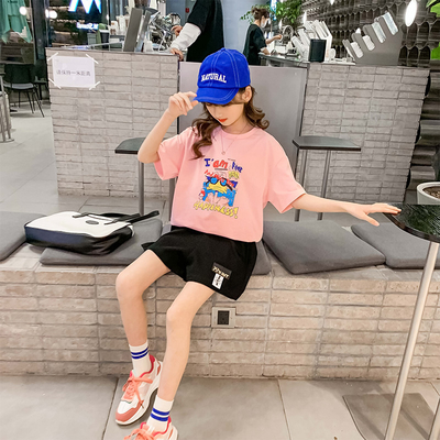 Girls Summer Dress New Foreign Style Pure Cotton Long T-Shirt
